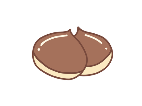 シンプルな栗のイラスト