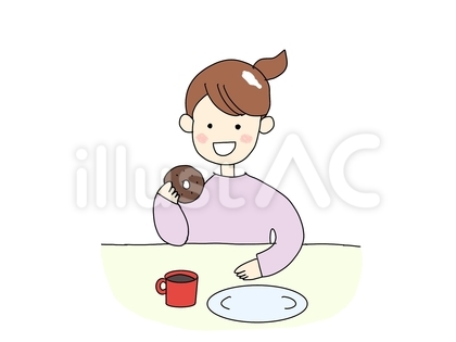 おやつを食べる人