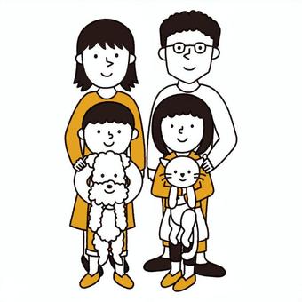 家族 家族,親子,夫婦,ファミリー,大家族,子供,男の子,女の子,きょうだい,おとうさんのイラスト素材