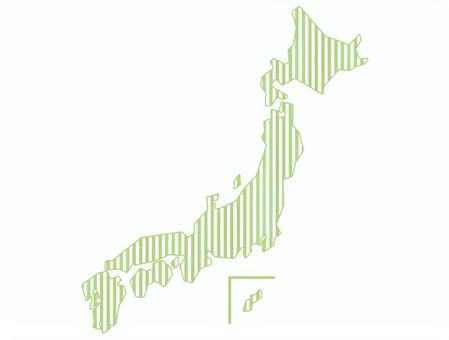 Illustration, map of japan, all over japan, japan, 