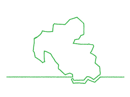 大分の一筆書き 大分,地図,一筆,線画,手描き,挿絵,ワンポイント,素材,商用可,無料のイラスト素材