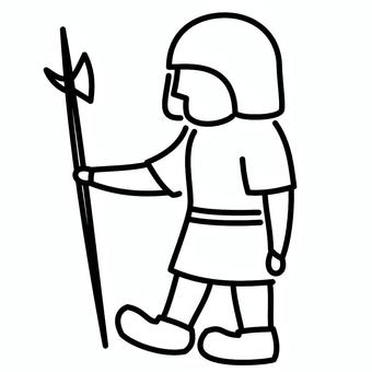 チェスのポーン（歩兵）　線画 ポーン,チェス,駒,ボードゲーム,中世,ヨーロッパ,人,歴史,歩兵,戦争のイラスト素材
