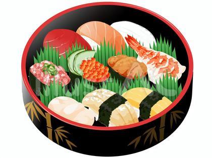 握り寿司の盛り合わせ(寿司桶)2