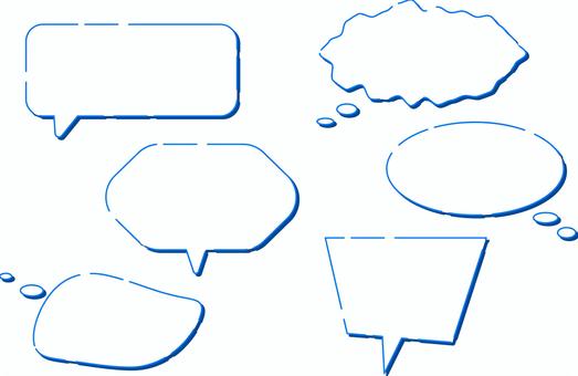 simple dotted speech bubble blue, , JPG, PNG and AI