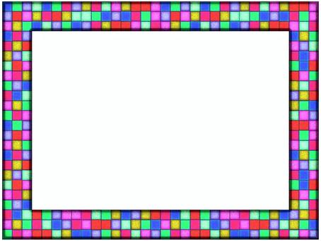 モザイクタイルの額縁フレ−ム モザイク,タイル,額縁,フレ−ム,ポストカード,メッセージカード,飾り枠,あしらい,ザラザラ,ノイズのイラスト素材