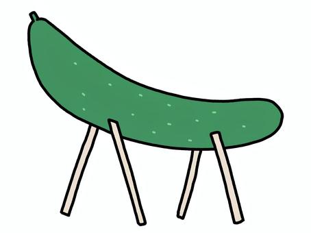 Illustration, seishin horse, cucumber, obon tray, 
