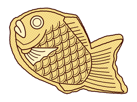 たい焼き たい焼き,食べ物,和菓子,おやつ,甘味,生地のイラスト素材