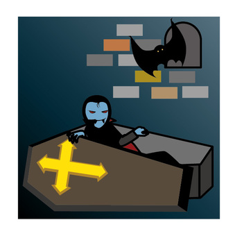 Illustration, vampire, bat, cross, JPG, PNG and EPS