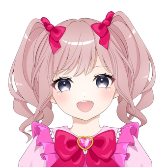 アイドル・魔法少女な女の子アイコンピンク コスプレ,女子,女の子,美少女,萌え,アイコン,かわいい,フリー,無料,萌え系のイラスト素材