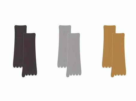 ５本指ソックス 靴下,ソックス,５本指,セット,地味色,足,衣類,履き物,防寒,イラストのイラスト素材