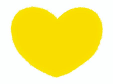 クレヨンタッチの優しいハートのイラスト5 ハート,心,愛,恋,感謝,黄色,マーク,シンボル,アイコン,図形のイラスト素材