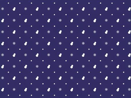 雪だるま紺色背景