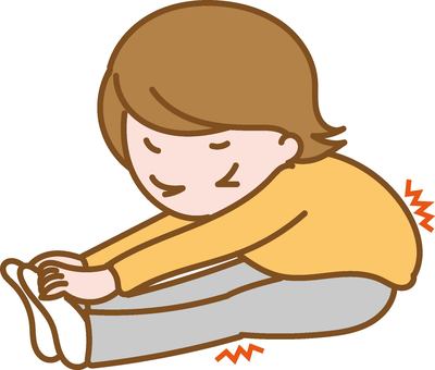 屈伸運動をする女性 屈伸運動,ストレッチ,女性,柔軟性,筋肉のイラスト素材