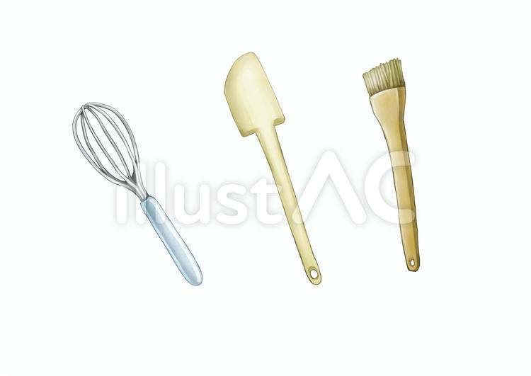 製菓器具　イラスト 調理器具,泡立て器,水彩のイラスト素材