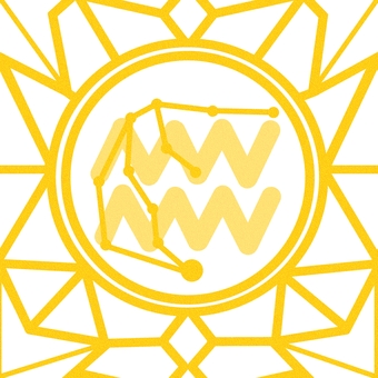 シームレスなモザイク　水瓶座の線画　ｐ 水瓶座,みずがめ座,星座,星,占い,運勢,ホロスコープ,占星術,12星座,宇宙のイラスト素材