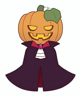 紳士なジャック・オー・ランタン キャラクター,ジャック・オー・ランタン,ジャックオランタン,かぼちゃ,カボチャ,パンプキン,おばけ,マント,紳士,全身のイラスト素材