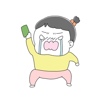 イヤイヤ期の女の子 イヤイヤ期,子育て,女の子,ゆるい,可愛いのイラスト素材