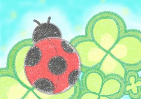 てんとう虫 クローバーイラスト 無料イラストなら イラストac