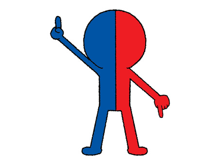 上下を指さすシルエット シルエット,指差し,上,下,リアクション,pop調,手描き,挿絵,ワンポイント,素材のイラスト素材