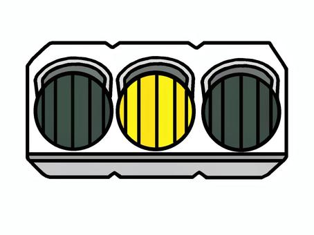 黄色信号 黄色信号,信号機,車両用,機械装置,道路交通,合図,イラストのイラスト素材