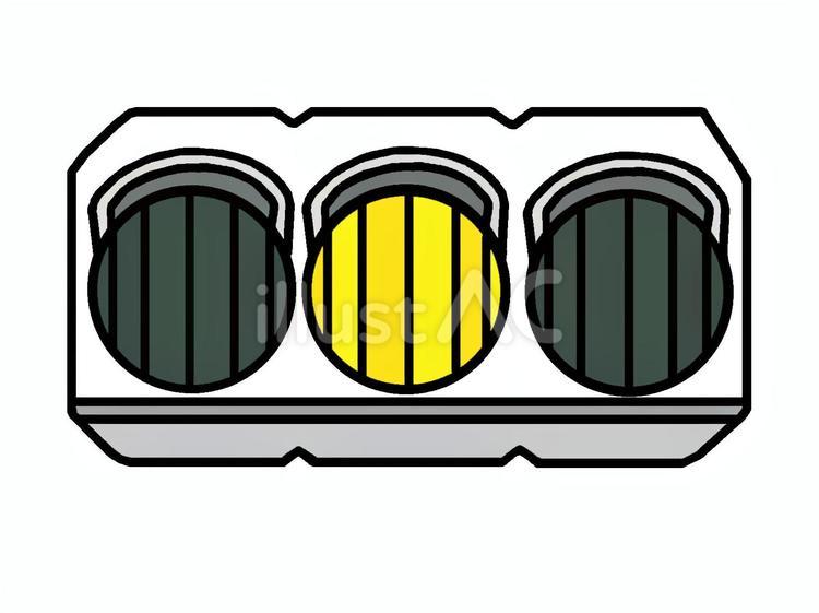 黄色信号 黄色信号,信号機,車両用のイラスト素材