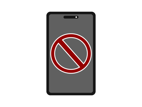 スマホ禁止マークアイコン スマホ,携帯,携帯電話,スマートフォン,禁止,使用禁止,マーク,アイコン,標識,サインのイラスト素材