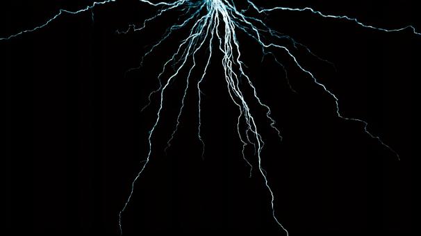 上から降るプラズマの背景イラスト プラズマ,雷,電気,エフェクト,稲妻,静電気,背景,壁紙,かっこいい,ビリビリのイラスト素材