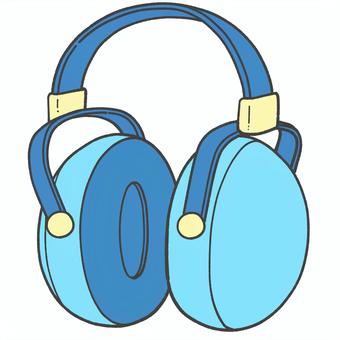 防音イヤーマフの手描きイラスト1 イヤーマフ,発達障害,防音,聴覚過敏,騒音,聴覚,音,生活音,うるさい,ストレスのイラスト素材