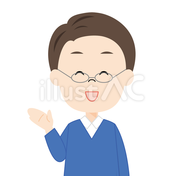男性（案内） 案内,こちら,紹介のイラスト素材