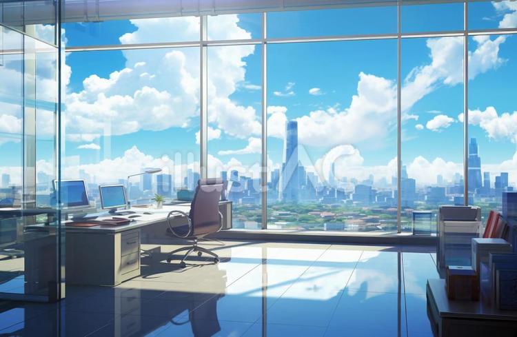 社長室 会社,室内,デスクのイラスト素材