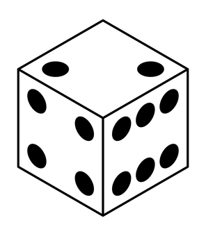 サイコロの2 サイコロ,2,おもちゃ,ホビー,遊び,双六,道具,物のイラスト素材