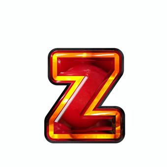 アルファベット小文字z 文字,ギラギラ,赤色,アルファベット,zのイラスト素材