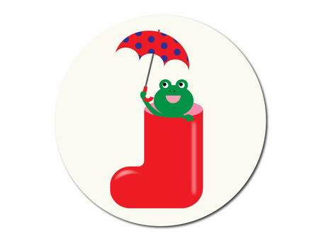 Illustration, frog, umbrella, boots, JPG and PNG