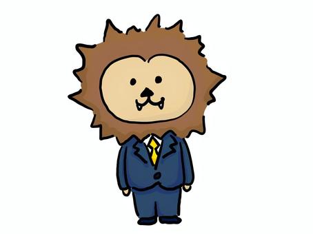 정장을 입고 사자, JPG, PNG 및 AI 정장을 입고 사자, 사자, 가장 한, 정장, JPG, PNG 및 AI