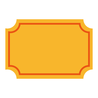 オレンジの装飾フレームラベル フレーム,装飾枠,ラベル,オレンジ,メッセージ枠,枠素材,ポップ,カラフル,タイトル枠,見出しのイラスト素材