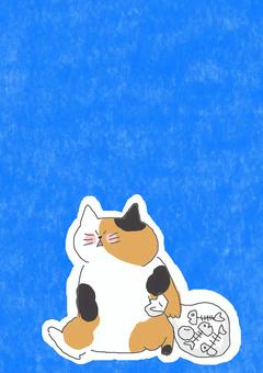 ゴミ捨てする三毛猫ちゃん ゴミ捨てする三毛猫ちゃん かわいい,ゴミ,ゴミ捨て,ゴミ袋,魚,骨,捨てる,ねこ,三毛猫,どうぶつのイラスト素材