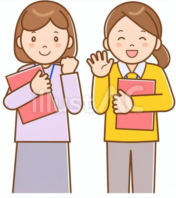 笑顔の女性スタッフ 求人,オフィス,スタッフのイラスト素材