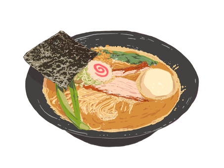 ラーメン 丼物,ラーメン,料理,食べ物,メニュー,グルメ,トッピング,家系,とんこつ,カロリーのイラスト素材