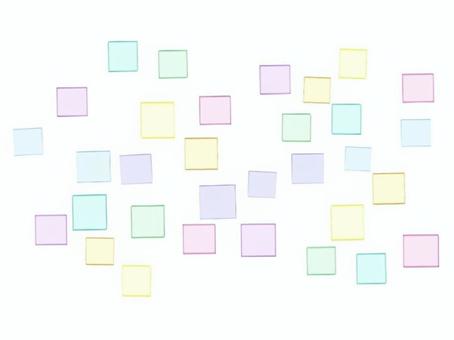パステルカラーの四角形 四角形,白,水色,ピンク,黄色,緑,紫,シンプル,背景のイラスト素材