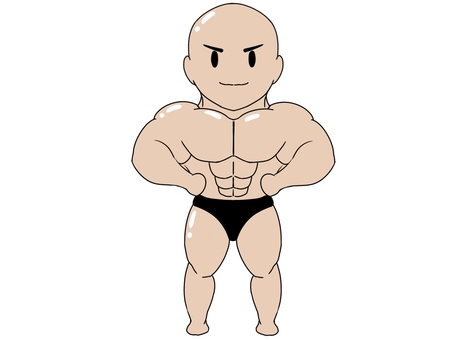 ボディビルダー（ポーズ２） ボディビルダー,筋肉,男性,マッチョ,ムキムキ,フィットネス,トレーニング,スポーツ,ポーズ,ジムのイラスト素材