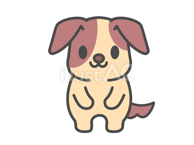 犬（立ち絵）イラスト - No: 26094479｜無料イラスト・フリー