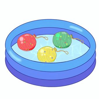 ヨーヨーつり ヨーヨー,水風船,夏祭り,縁日,ヨーヨーつり,遊び,風物詩,夜店,風船,おもちゃのイラスト素材