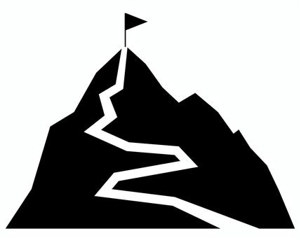 頂上へつづく登山道 山道,頂,登山,道,登る,ルート,山,頂上,達成,目標のイラスト素材