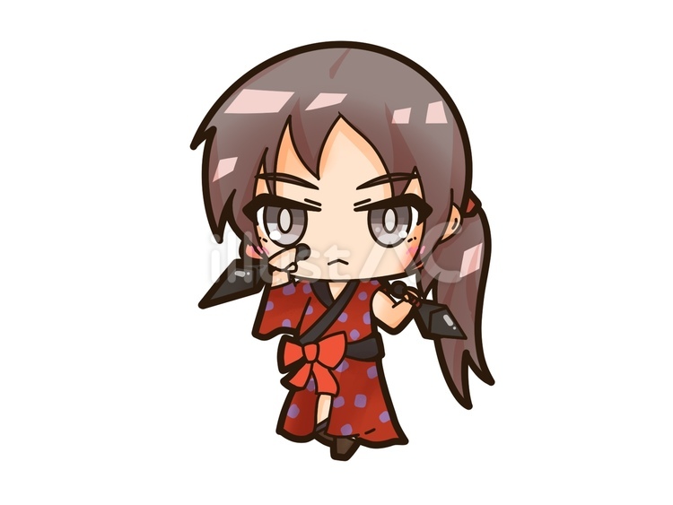 くノ一 くノ一,忍,忍者のイラスト素材