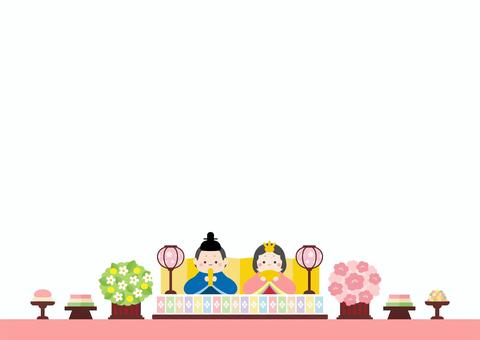 ひなまつりのお雛様とお内裏様01 ひなまつりのお雛様とお内裏様01 ひなまつり,お雛さま,ぼんぼり,桃の花,ひな人形,菱餅,桃の節句,3月,春,お内裏様のイラスト素材