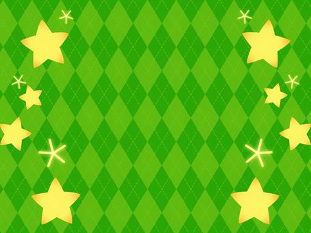 星　アーガイル　緑
