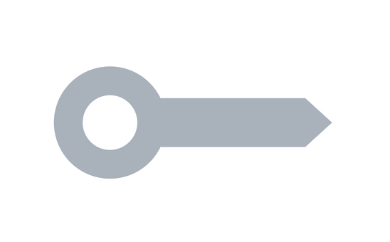 シンプルな鍵のアイコンイラスト 鍵,右向き,ドア,防犯,セキュリティー,レトロ,安全,パスワード,シンプル,イラストのイラスト素材