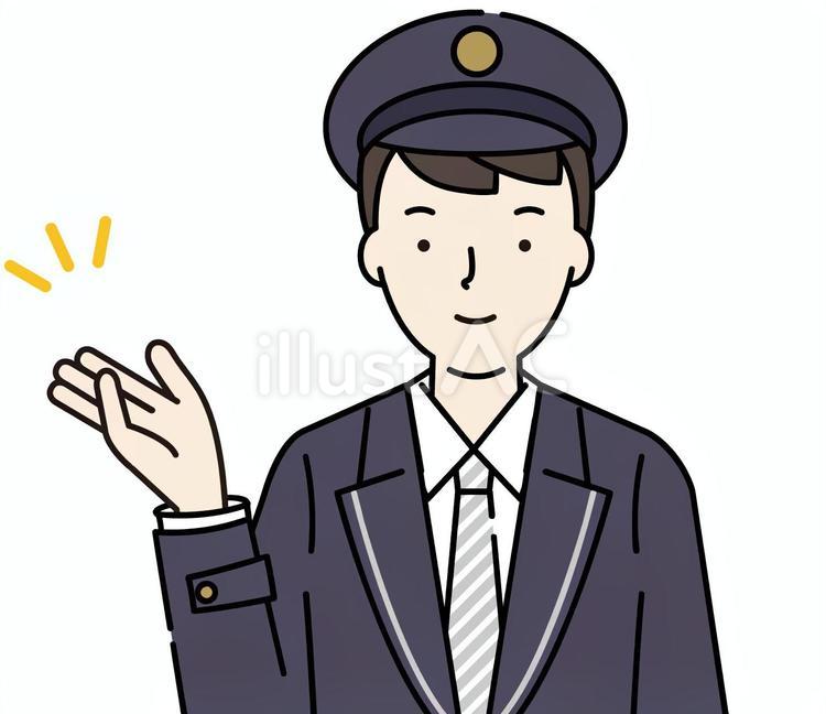 案内08（単体A・男性） 案内,説明,おすすめのイラスト素材