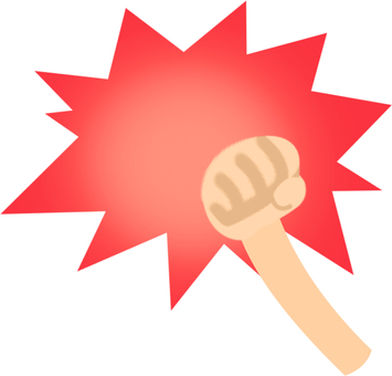 アッパーと衝撃 パンチ,アッパー,グー,拳,振り上げる,手のイラスト素材