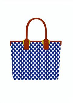 Polka dot bag (blue), , JPG, PNG and EPS